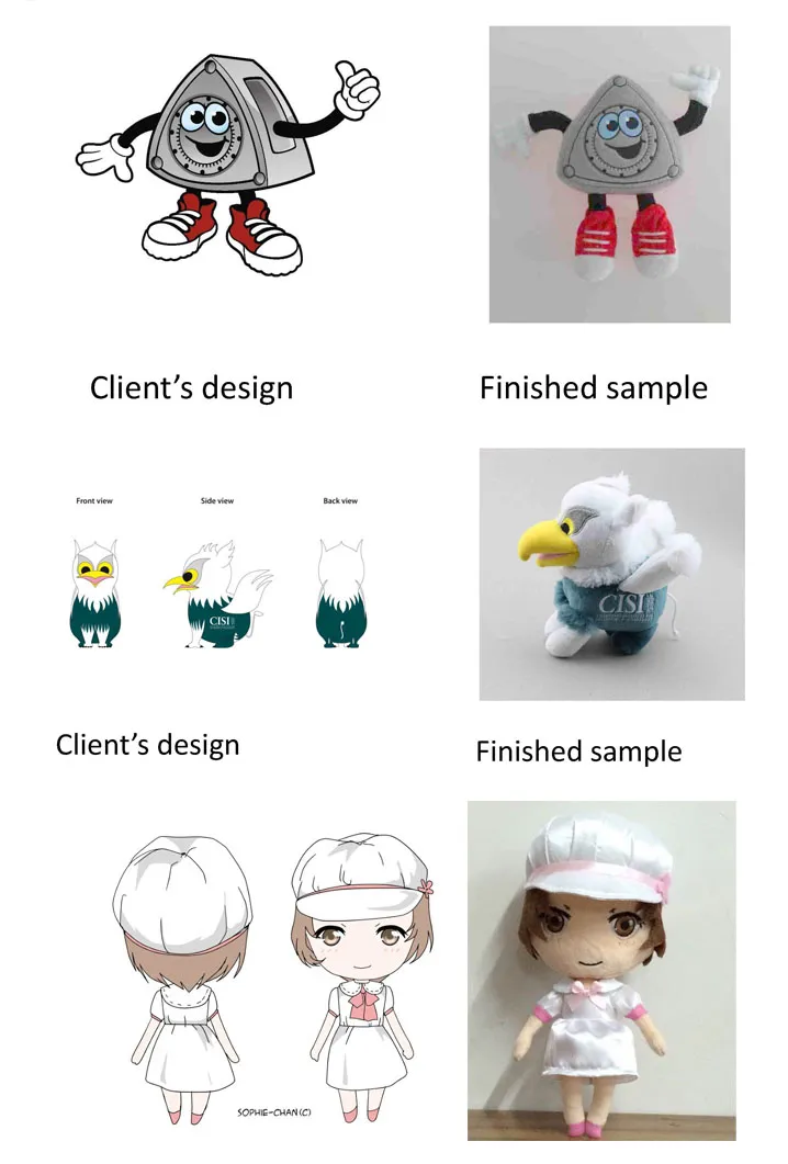 Juguete de peluche pato educativo Kawaii relleno