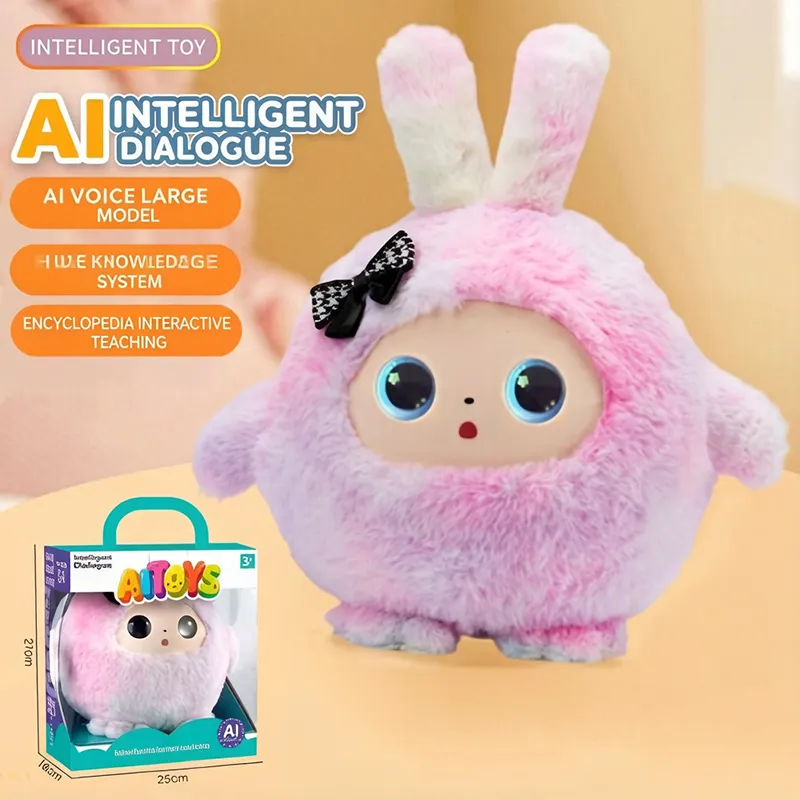 2026 Juguetes de peluche de IA, animales de dibujos animados, diálogo inteligente, chat de voz, juguetes educativos para niños