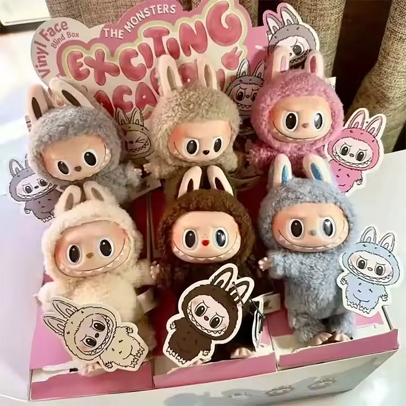 Dulce muñeco de peluche La Bubu Macaron, juguete coleccionable de caja sorpresa, regalo