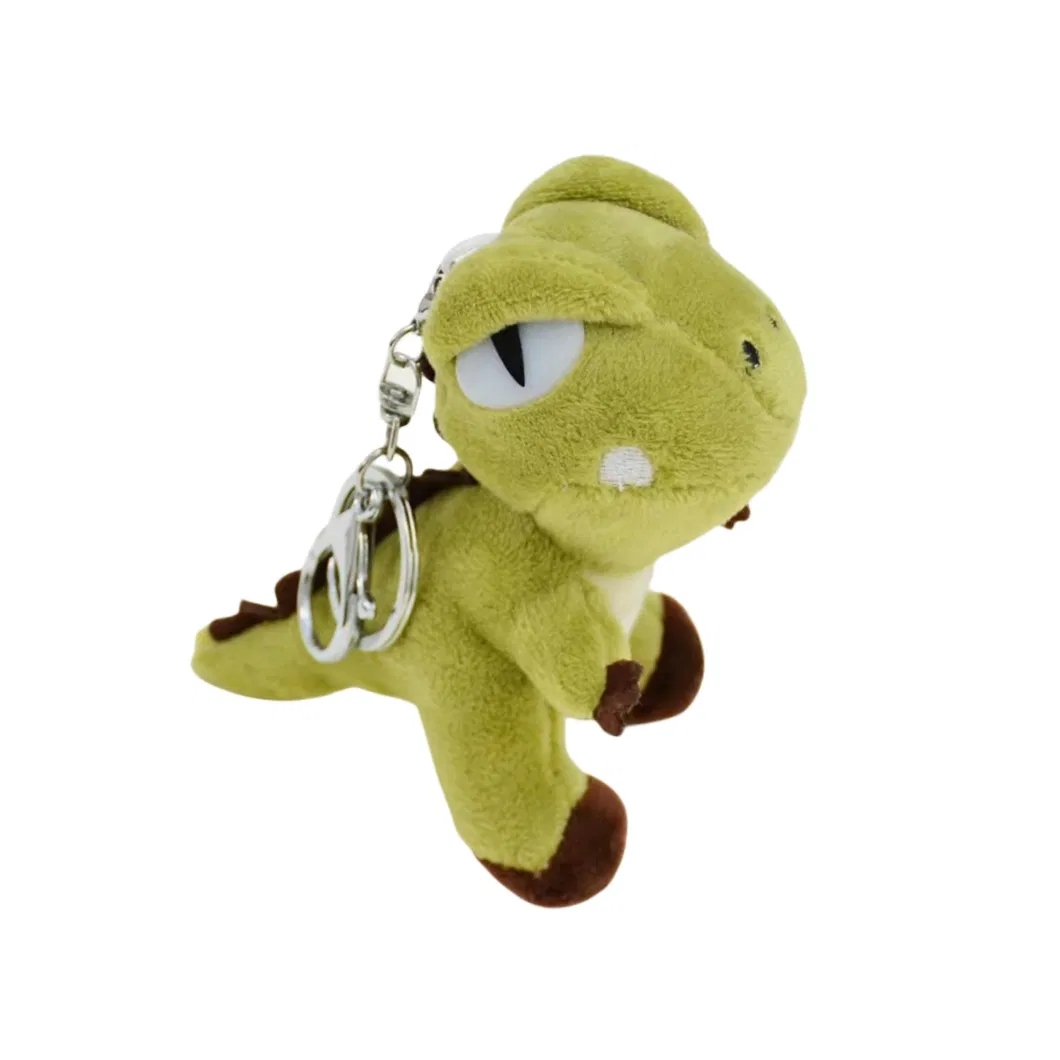 Dinosaurio Bordado Marca Propia Suave Peluche Muñeco Animal Juguete Personalizado Llavero