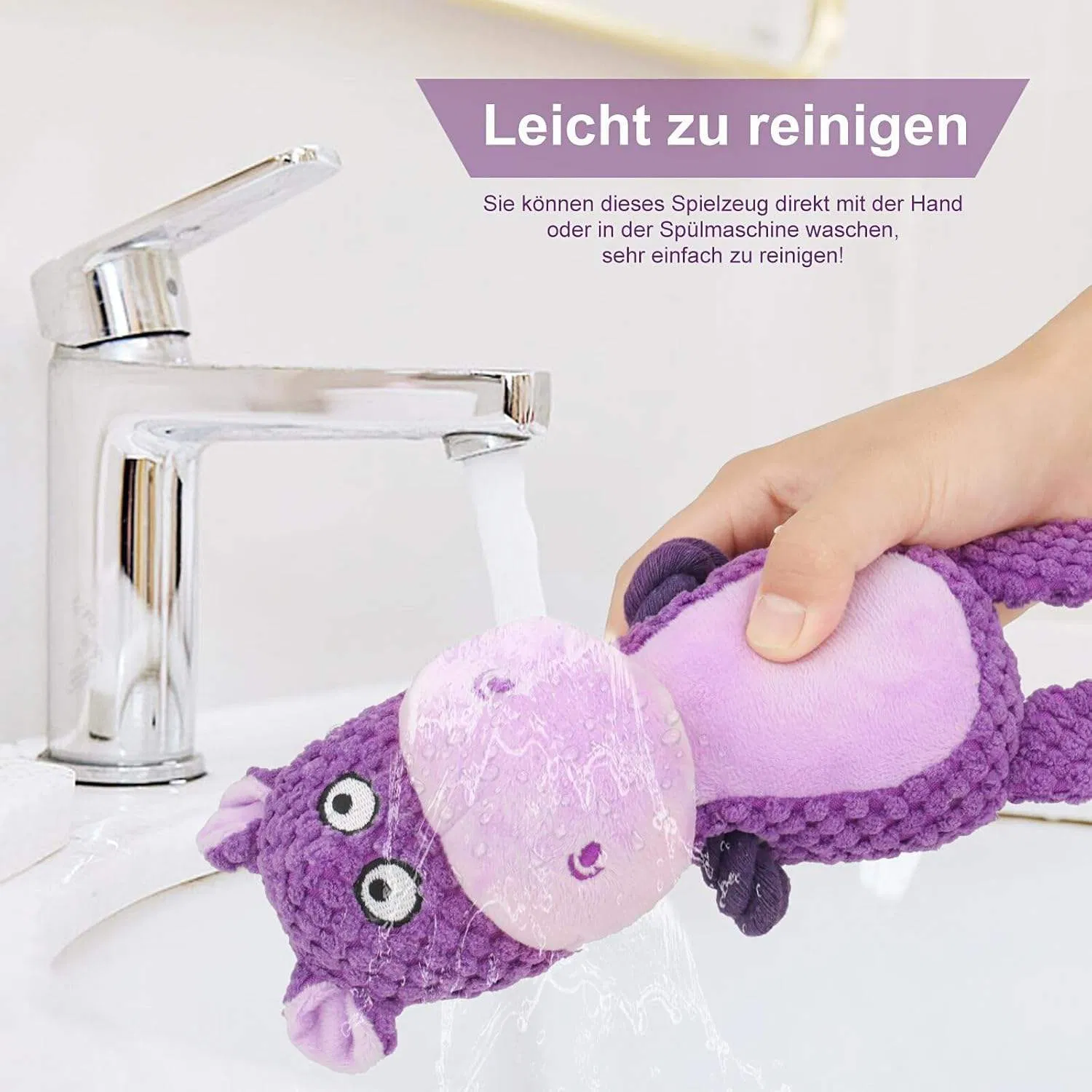 Juguetes para mascotas de felpa duraderos y ecológicos, juguetes interactivos para masticar con cuerda