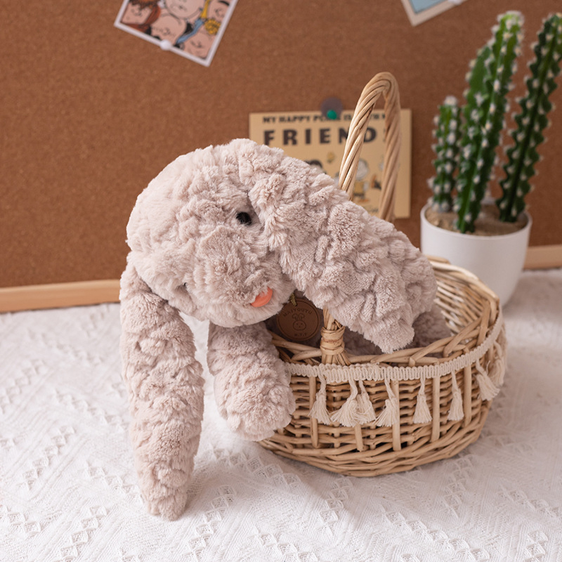 Precio mayorista de peluches personalizados diseño a medida animales súper suaves muñeca abrazable y acogedora conejito oso perro oveja juguetes para niños fábrica