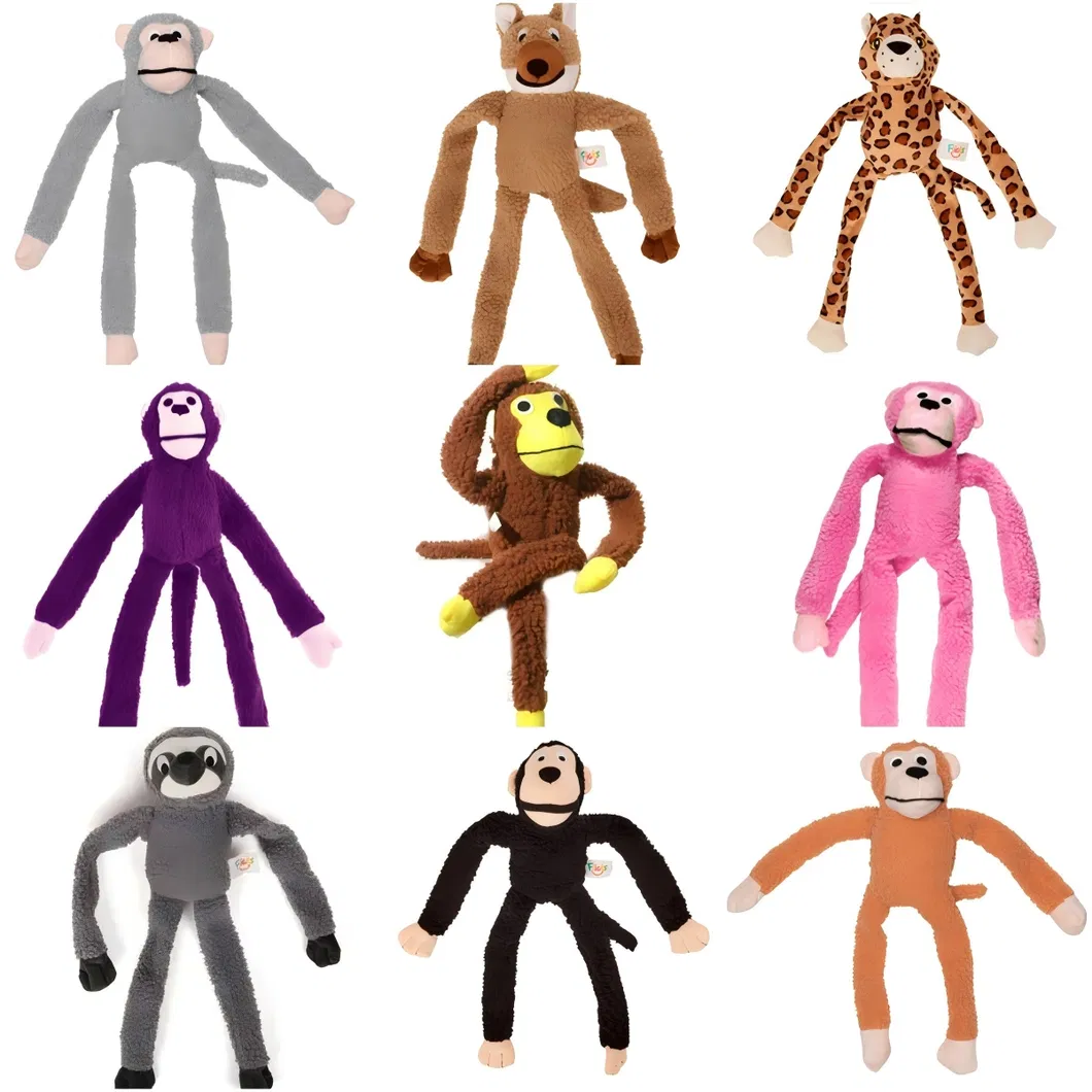 Juguetes de mono de peluche interactivos para perros