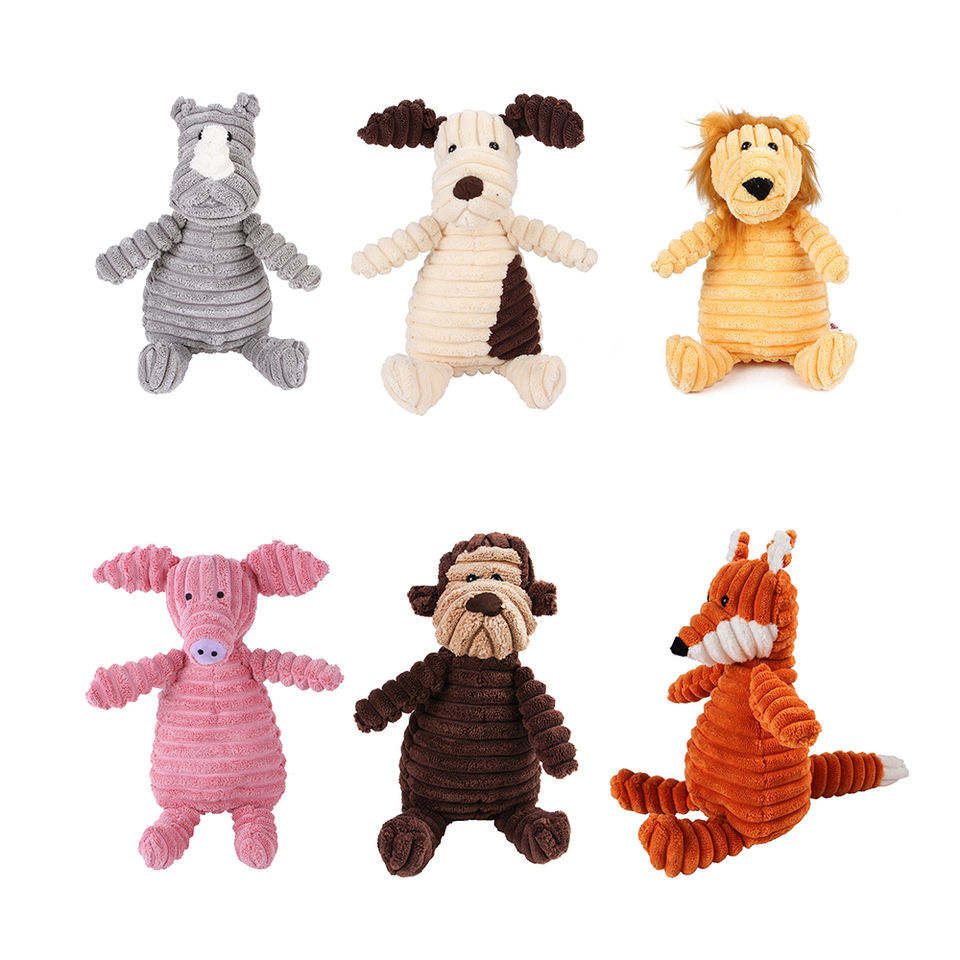 Juguetes para perros de peluche duraderos y ecológicos, que son populares y tienen sonido