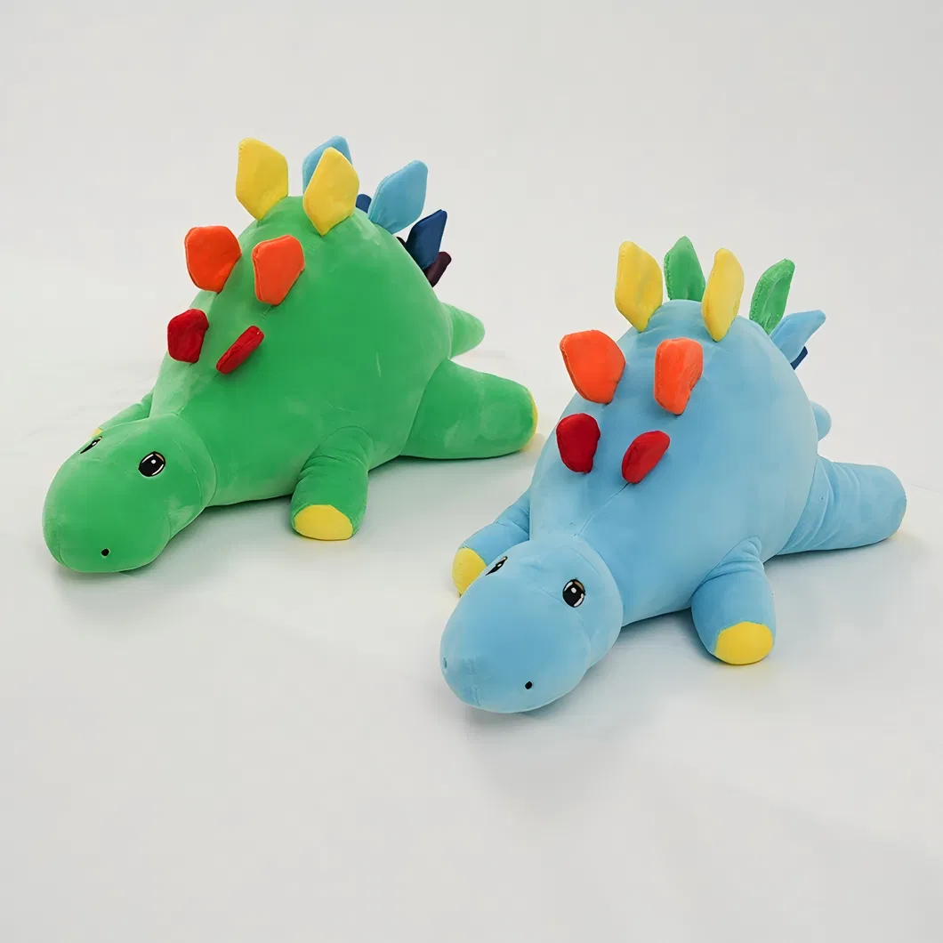 Juguetes de peluche de dinosaurio personalizados de tela elástica súper suave para bebés