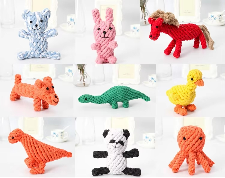 Juguete de peluche de perro de dibujos animados para mascotas con sonido y diseño ecológico