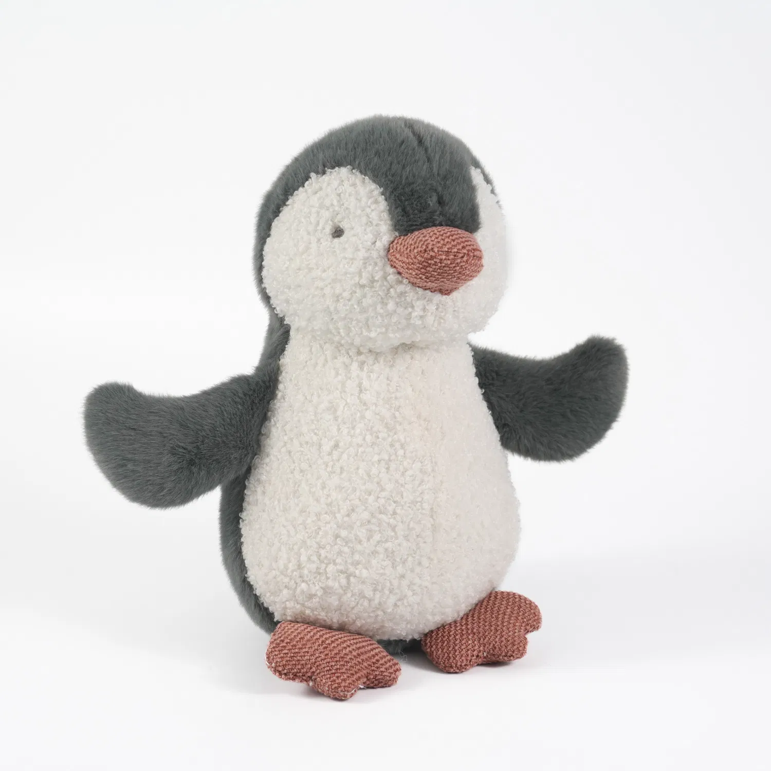 Fábrica de peluches de pingüinos personalizada al por mayor, popular, lujoso y suave juguete de peluche para bebés