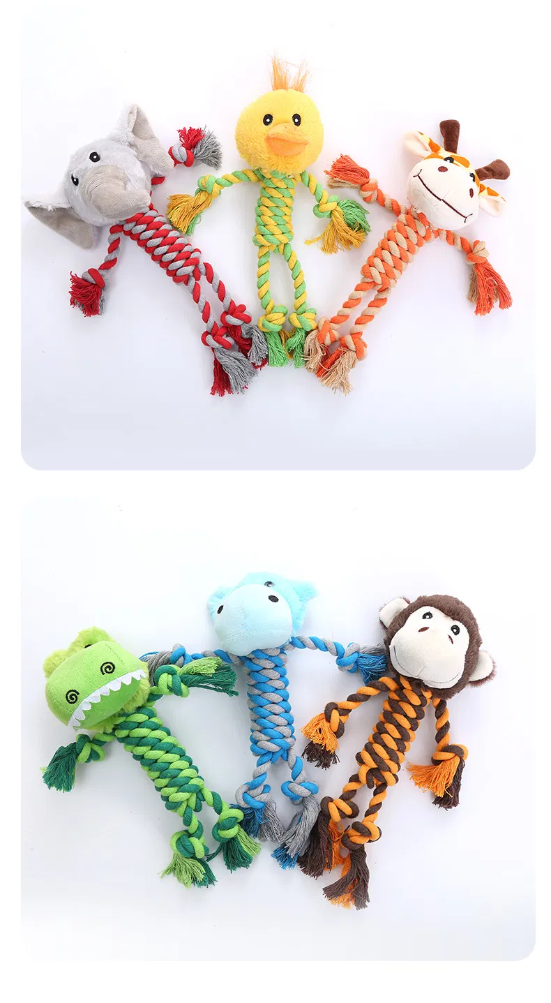 Juguetes para mascotas en forma de animal, juguetes de peluche para perros, juguetes de masticar, nudos de cuerda, juguete de peluche para mascotas
