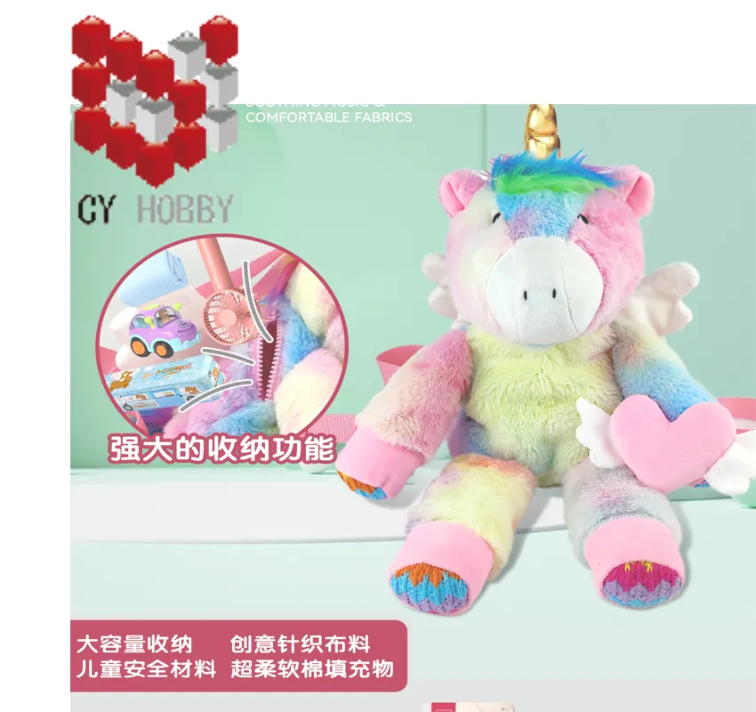 Mochila de felpa diseño animal infantil