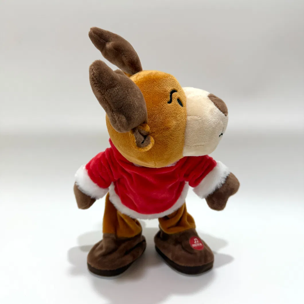 Juguete de peluche divertido que canta y baila para niños en Navidad