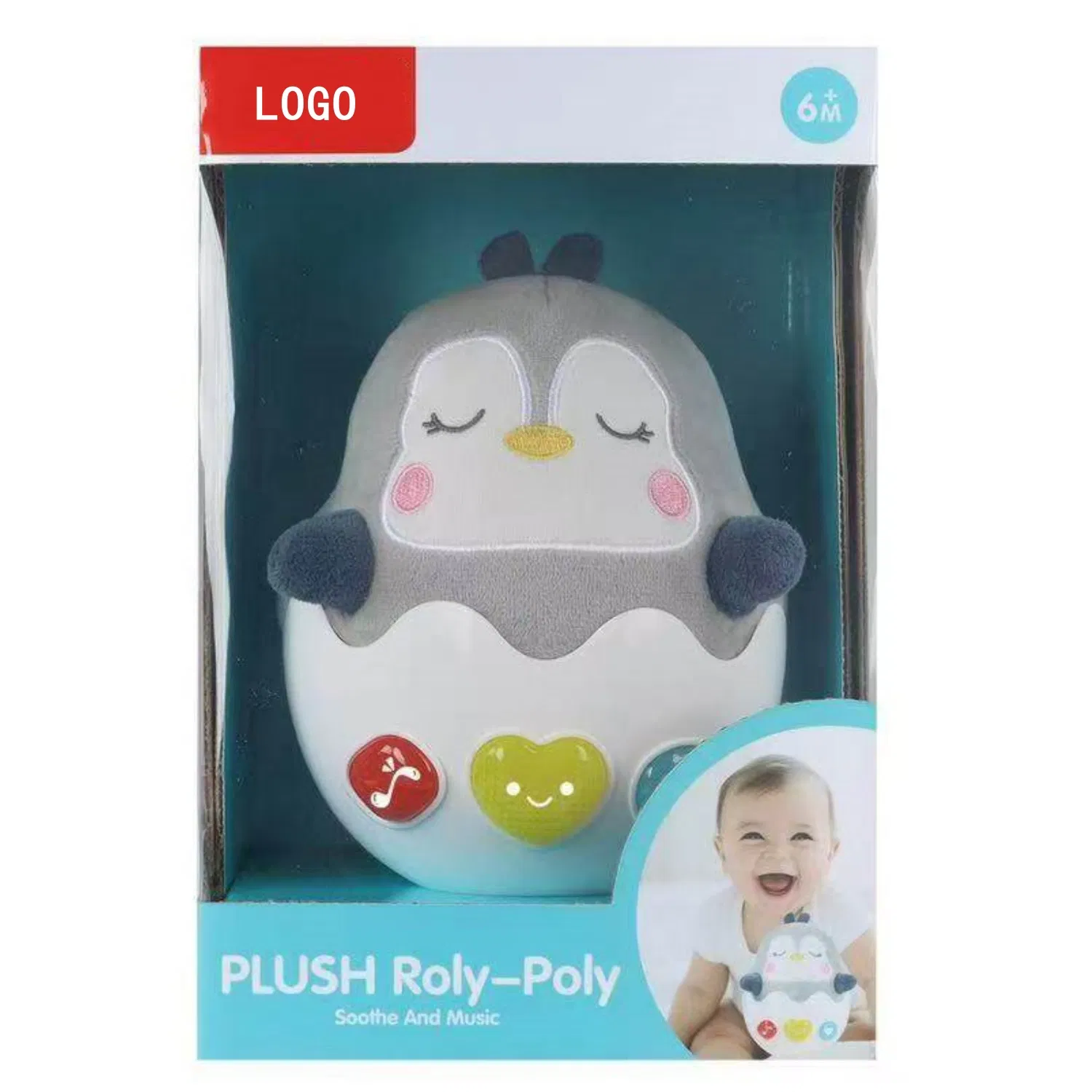 Juguete de peluche musical interactivo para niños al por mayor con luz, juguete para bebés