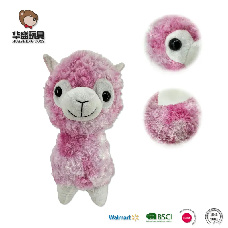 Alpacas de peluche blanca y marrón