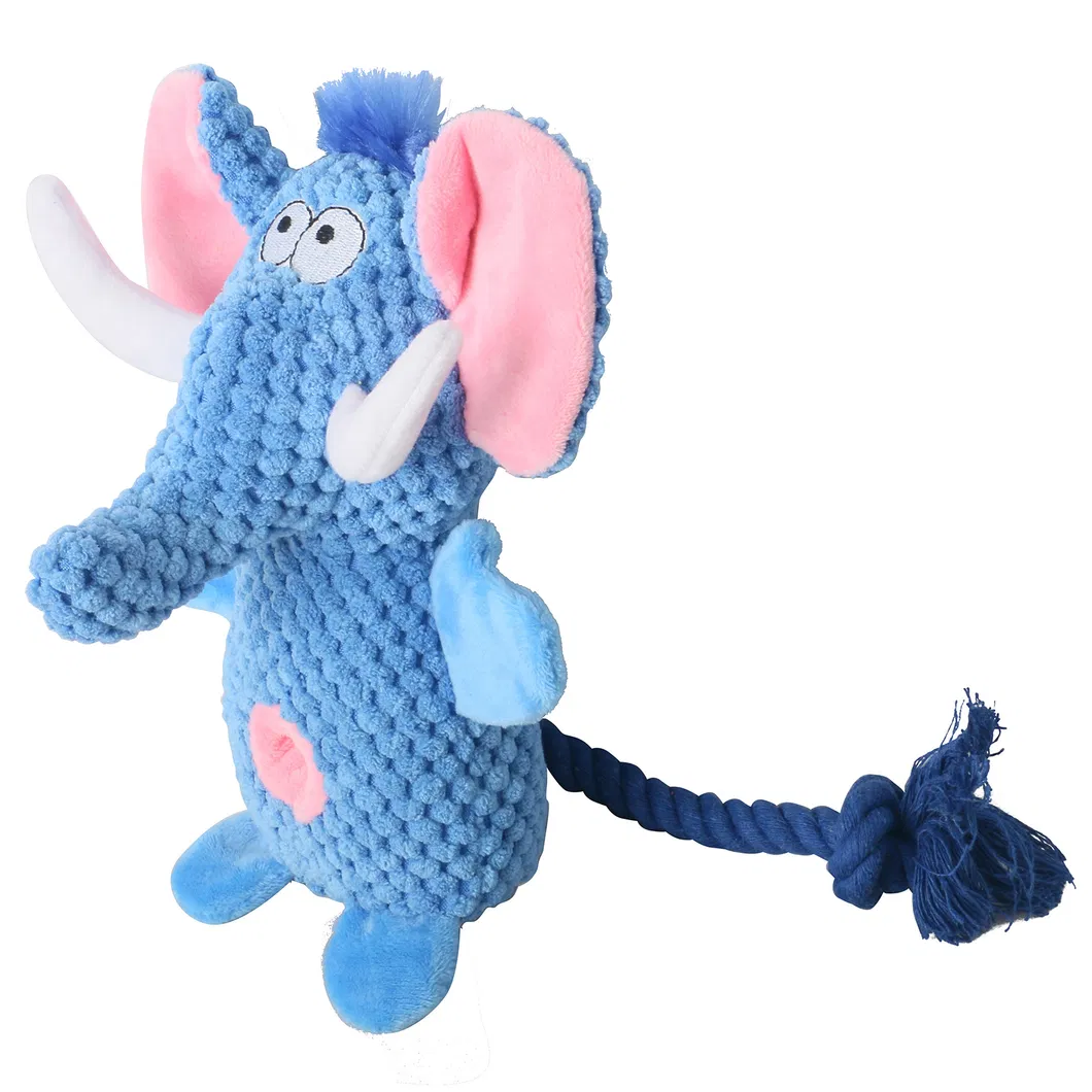 Juguete de perro de peluche Snuffle Elephant suave, interactivo y chirriante con golosinas ocultas, diseño personalizado OEM para entrenamiento y diversión