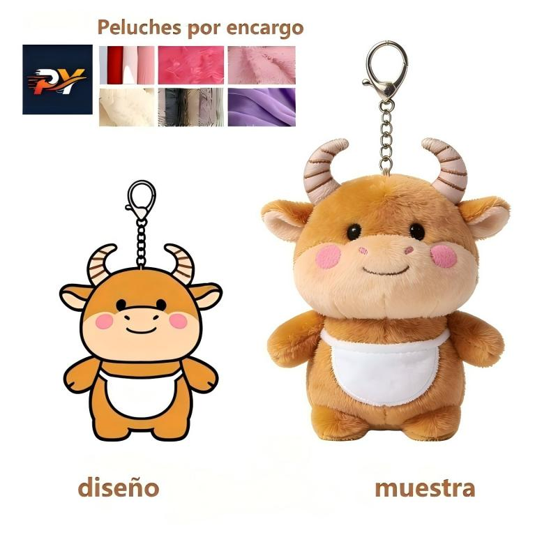 Llaveros de peluche personalizados, construye tu propia marca, mascota de equipo de peluche, juguetes de animales de peluche