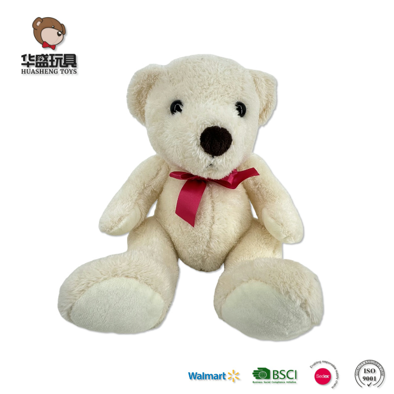 Juguetes de peluche orgánicos para bebés de animales de tela suave y peluda OEM ODM 25cm Oso de peluche lindo personalizado en negro y rosa para niños