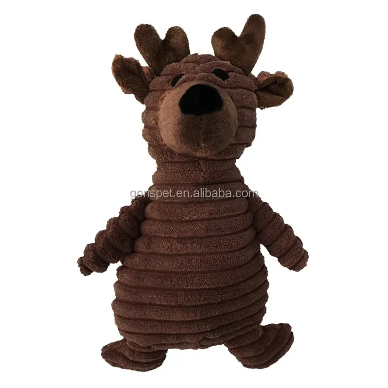 Juguete de masticar de lujo para perros, indestructible, interactivo, de peluche con sonido, juguete divertido en forma de animal para la limpieza dental