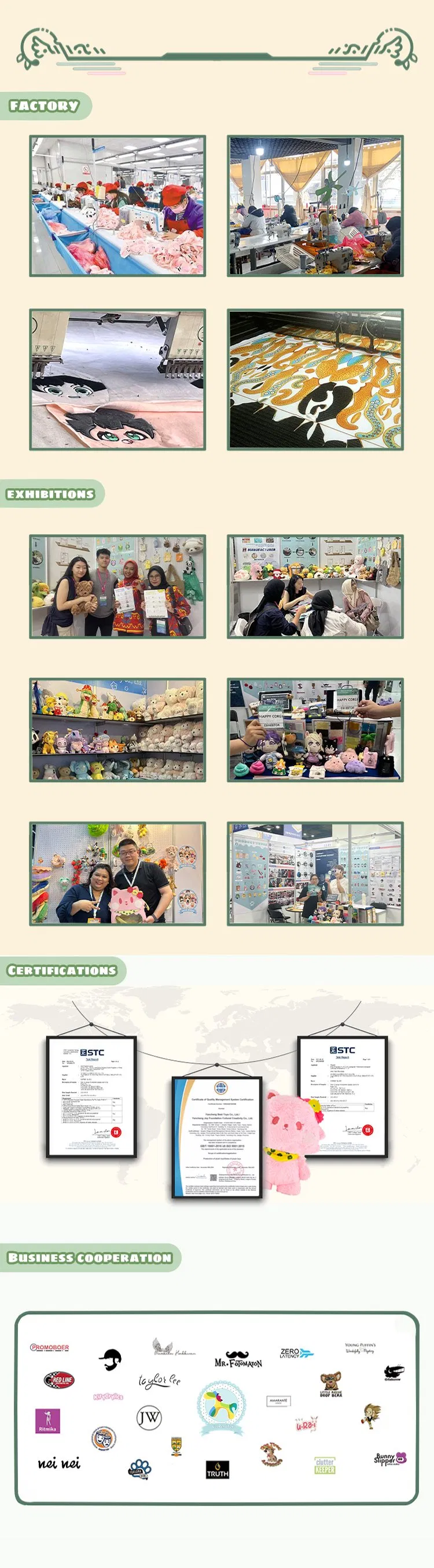 CPC CE OEM ODM Diseña tu propia marca de juguetes de peluche súper suaves personalizados