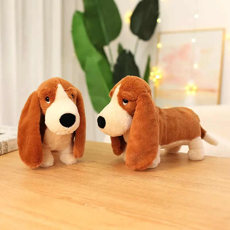 Animal de peluche de dachshund lindo y abrazable, perfecto para el tiempo de juego de los niños