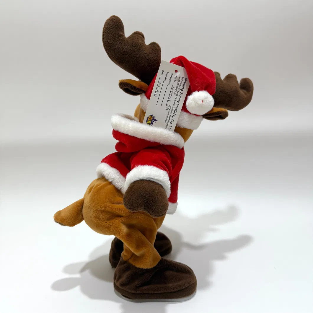 Juguete de peluche divertido que canta y baila para niños en Navidad