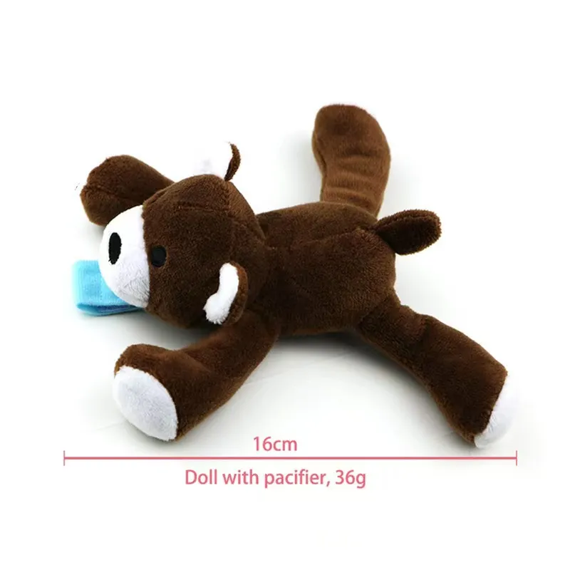2025 Juguete de peluche de delfín con chupete de silicona pura azul bebé