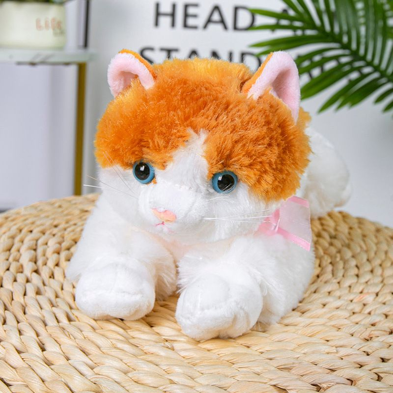 Precios al por mayor Regalos de cumpleaños personalizados para niños Juguetes de felpa de gatos realistas y suaves, diseño personalizado, fábrica