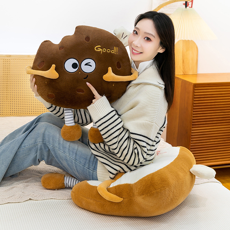 Nuevo gran cojín de peluche para la cintura, cojín para dormir, almohada de tostada de pan, almohada de Oreo, regalo para niñas, muñeca
