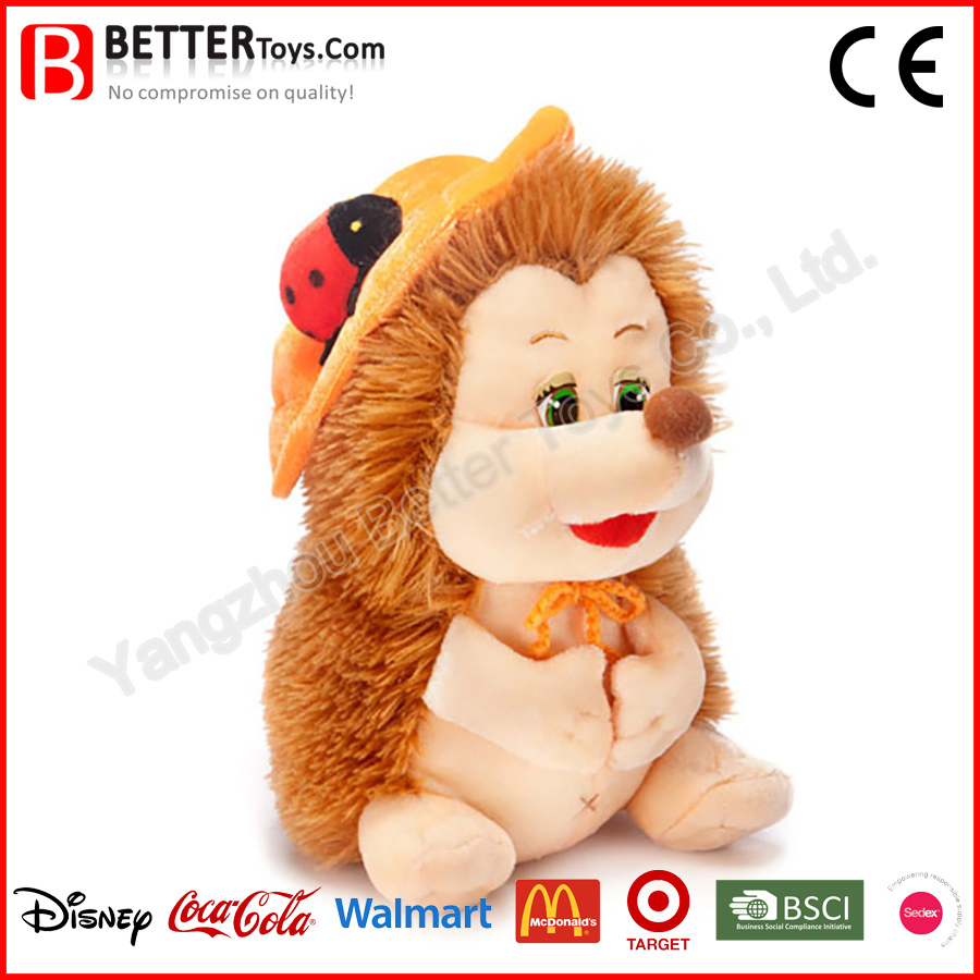 Juguete de peluche erizo suave personalizado sin azo