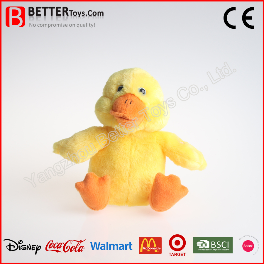 Pato de peluche amarillo musical eléctrico que canta, juguetes suaves eléctricos