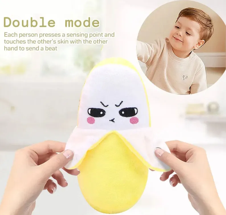 Juguetes de peluche de plátano musicales educativos para bebés