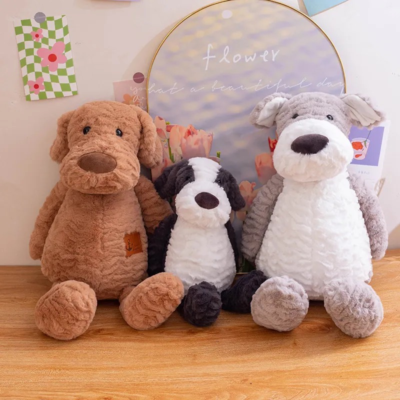 Juguete de peluche perro Teddy 18 cm animal de peluche suave con alivio del estrés y detalle bordado para todas las edades