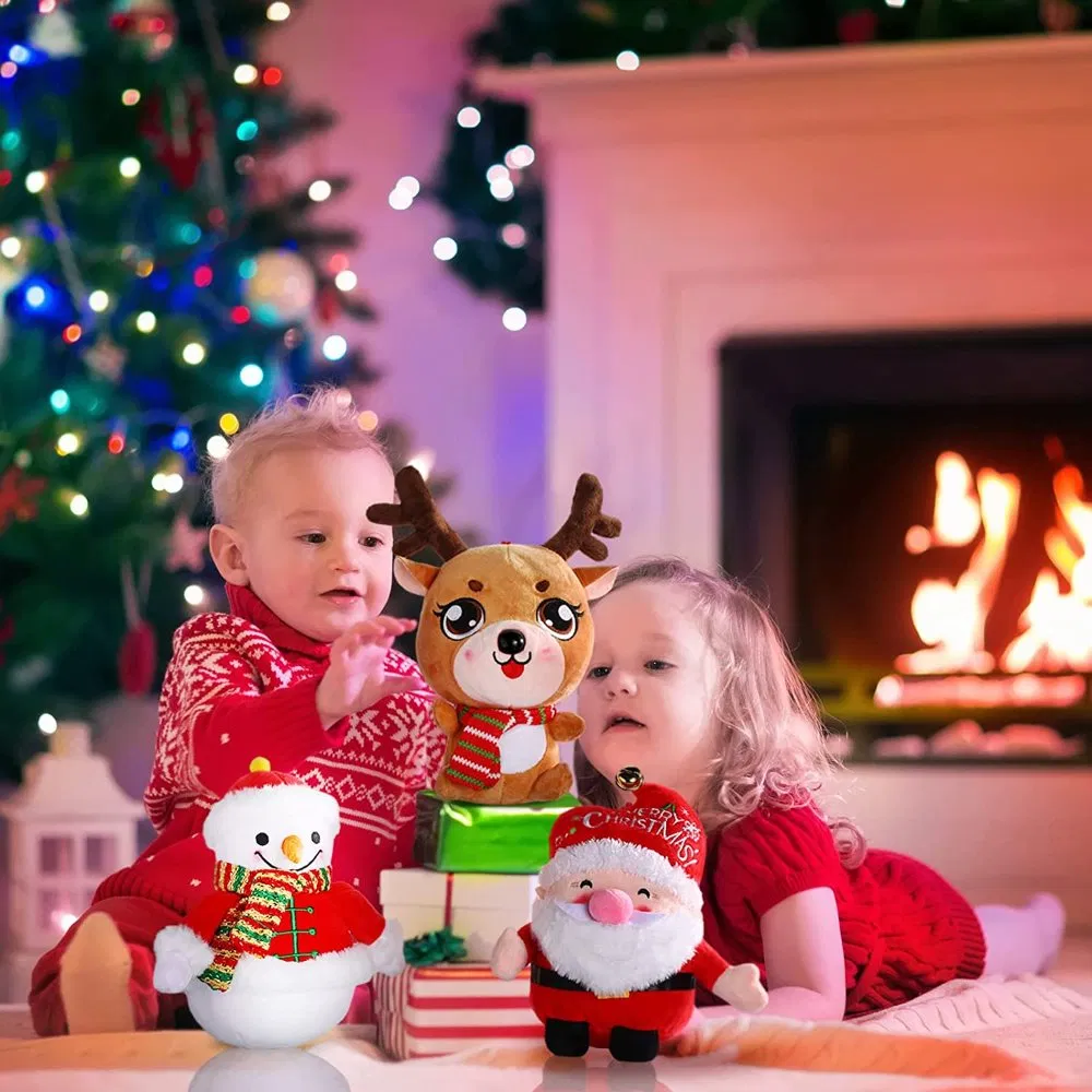 Regalo de Navidad de peluche personalizado en forma de animal, juguetes de peluche suaves