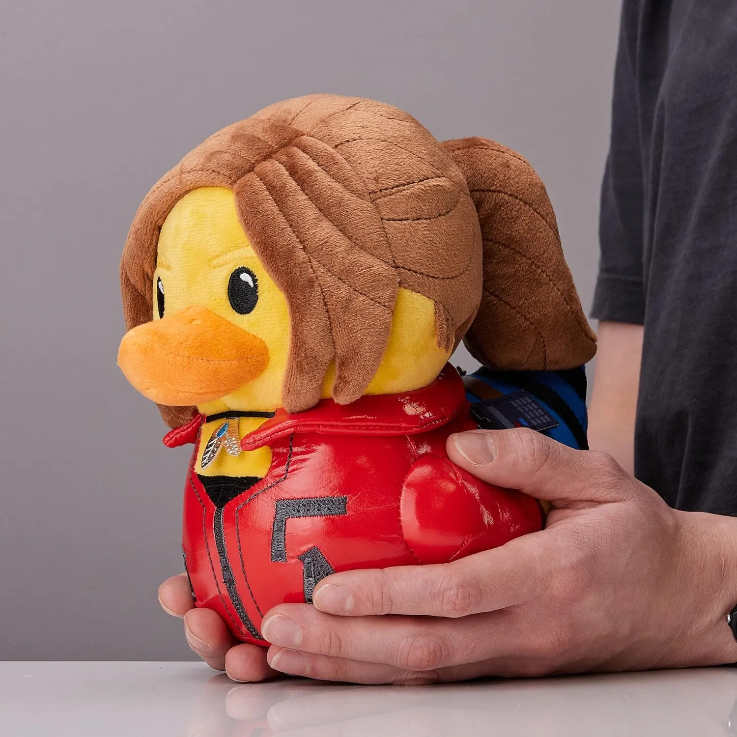 Figura de pato de peluche suave, juguete coleccionable
