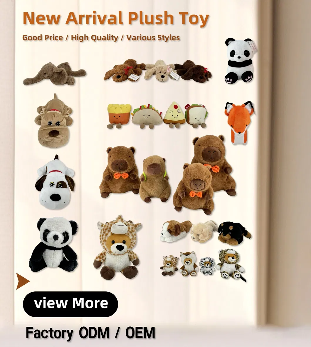 Productos calientes OEM ODM lindo juguete de peluche capibara animal de peluche