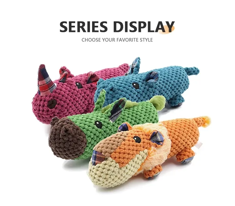 Juguete de peluche divertido para cachorros con forma de animal de peluche