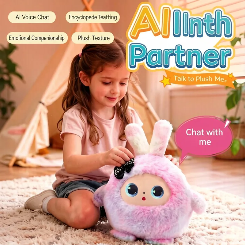 2026 Juguetes de peluche de IA, animales de dibujos animados, diálogo inteligente, chat de voz, juguetes educativos para niños