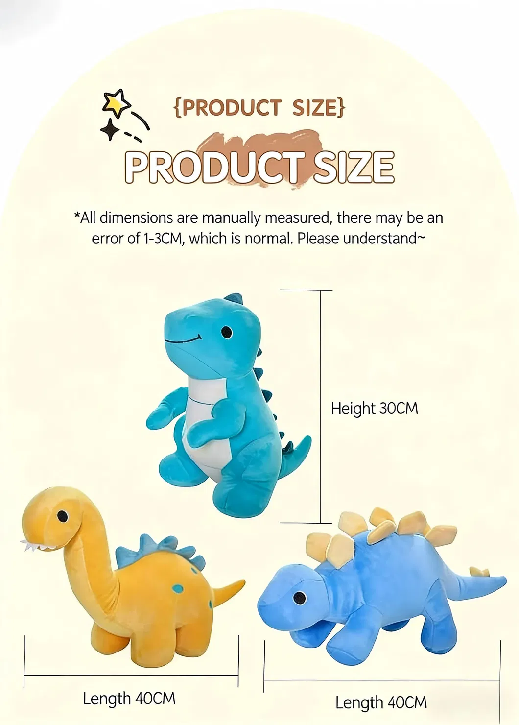Juguetes de peluche de dinosaurio