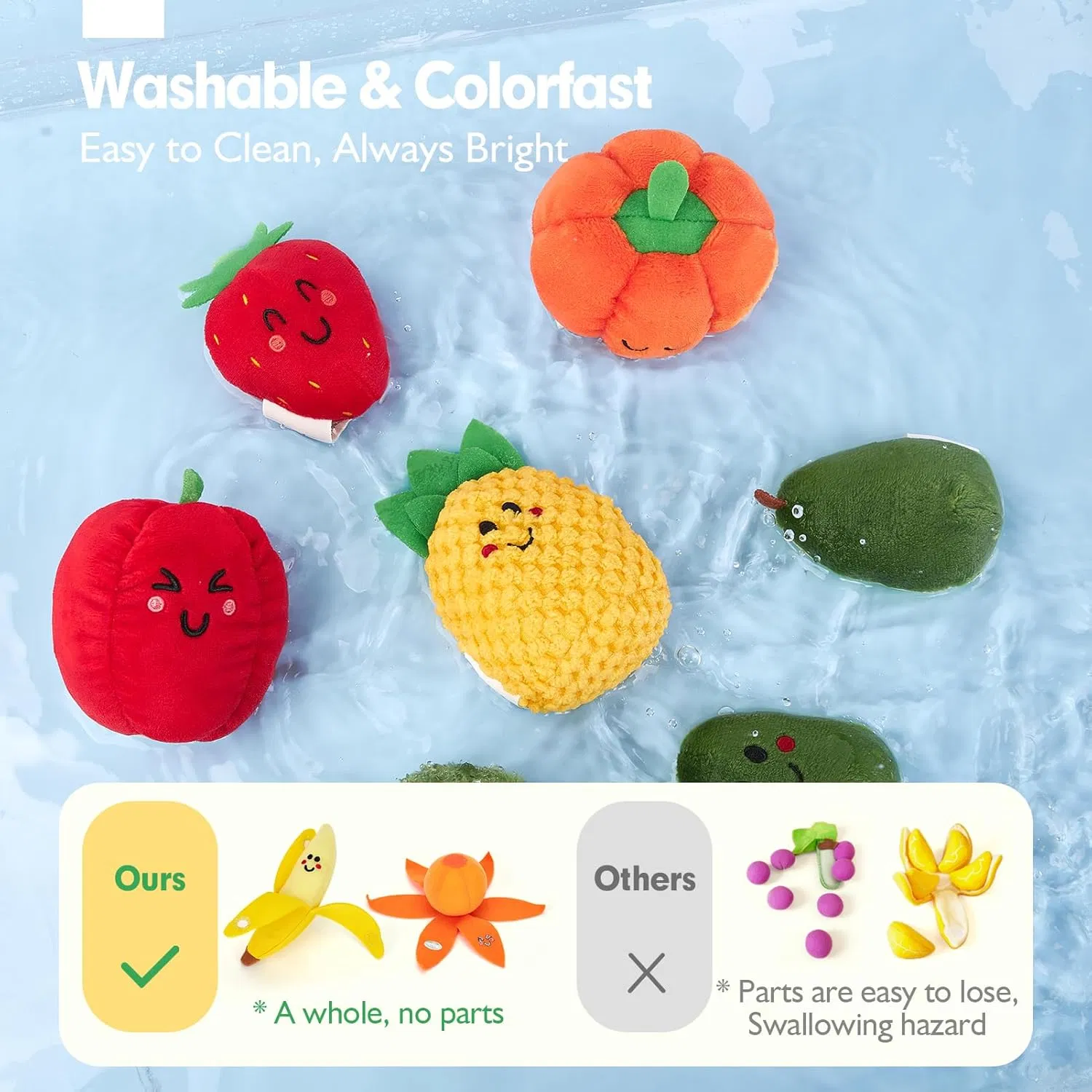 Juguetes de personajes de frutas y verduras de felpa adorables para niños