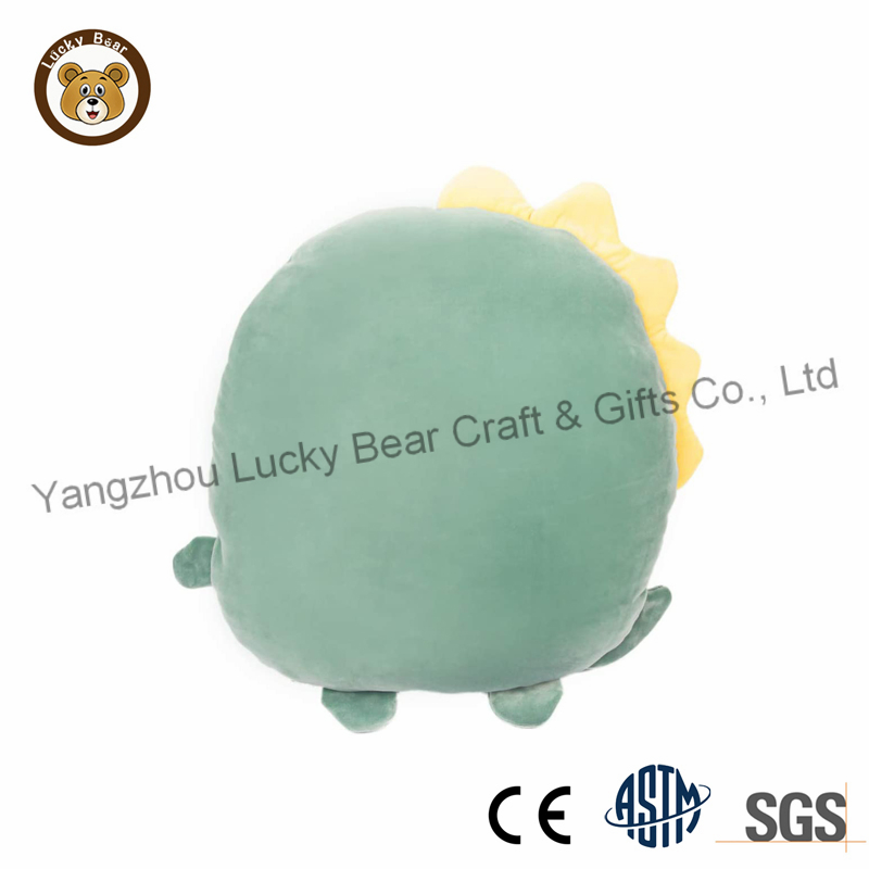 Personaliza gran tamaño dinosaurio verde suave juguete de peluche forma de animal almohada de peluche