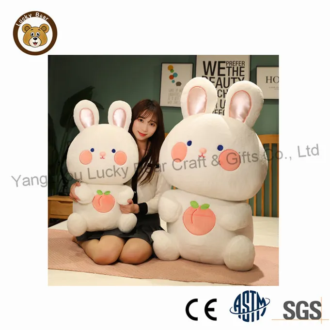 Regalo de Pascua personalizado al por mayor, lindo conejito de peluche suave, juguete de peluche para niños