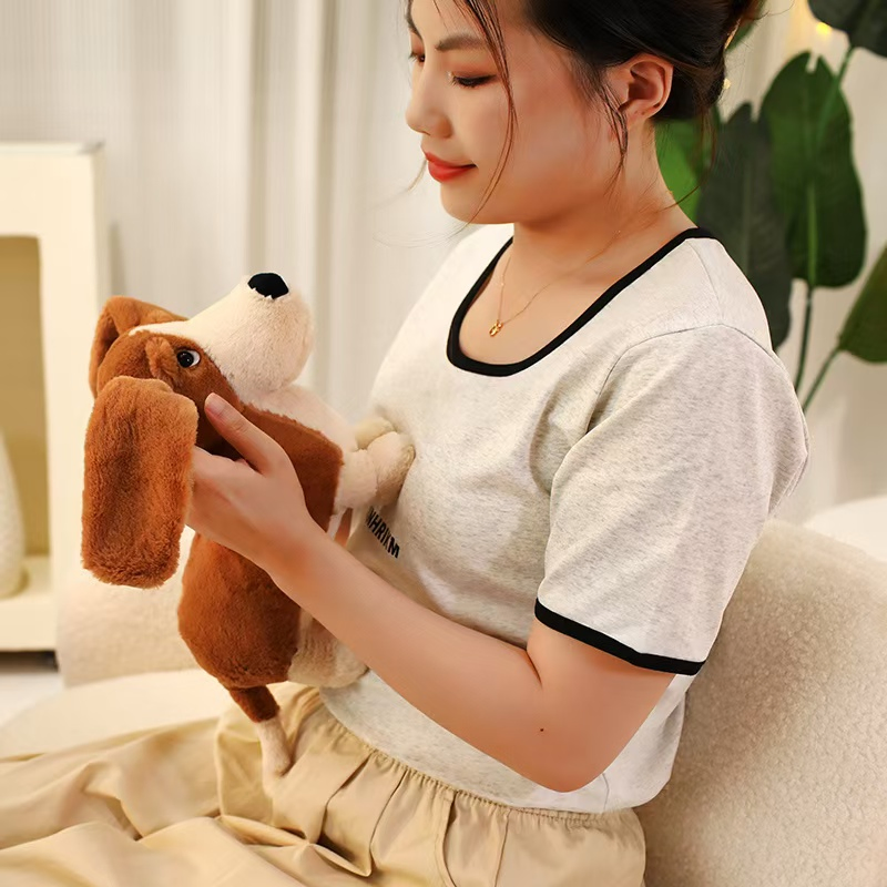Animal de peluche de dachshund lindo y abrazable, perfecto para el tiempo de juego de los niños