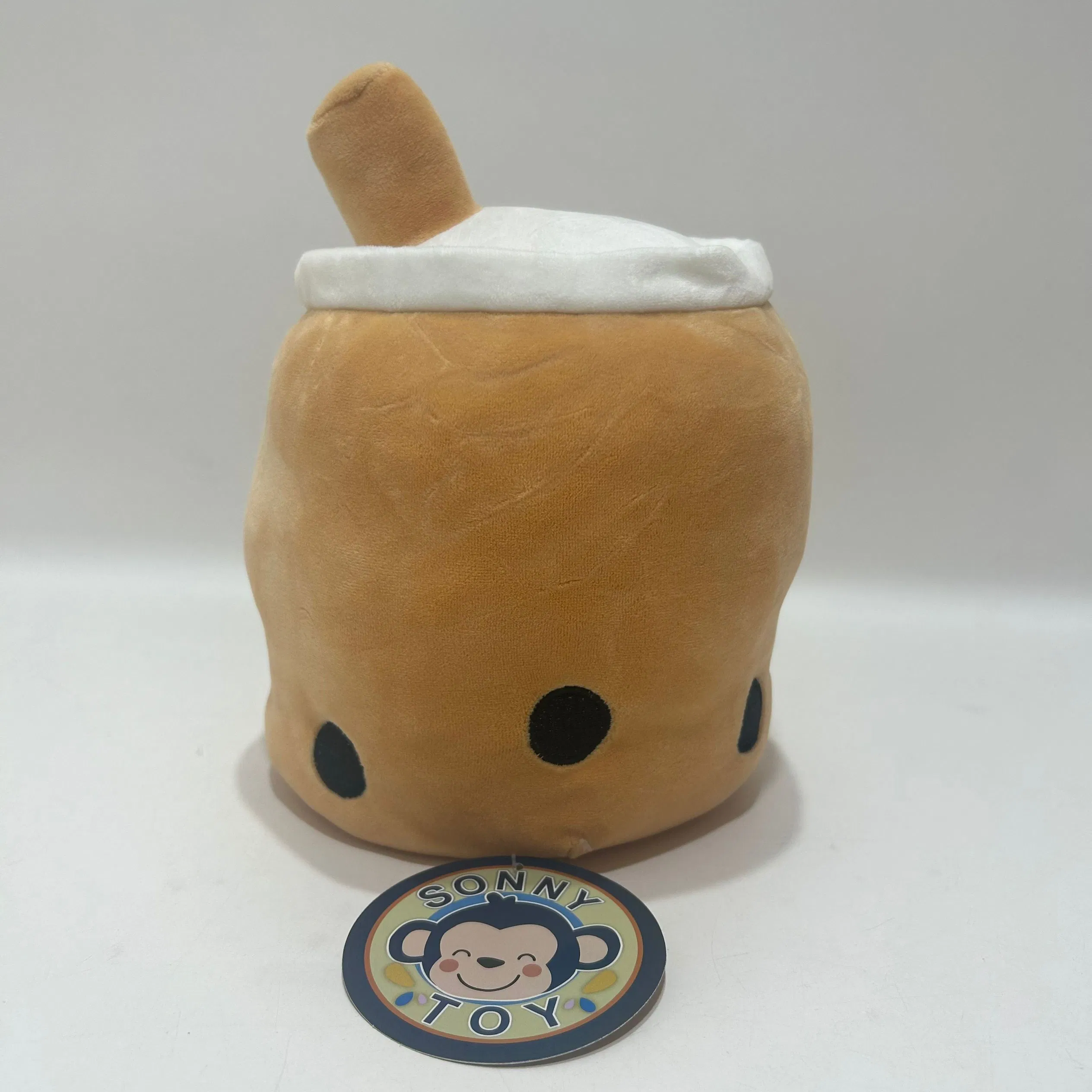 Logo personalizado suave al por mayor regalo para niños muñeca peluche animal de peluche taza de leche de té plush toy