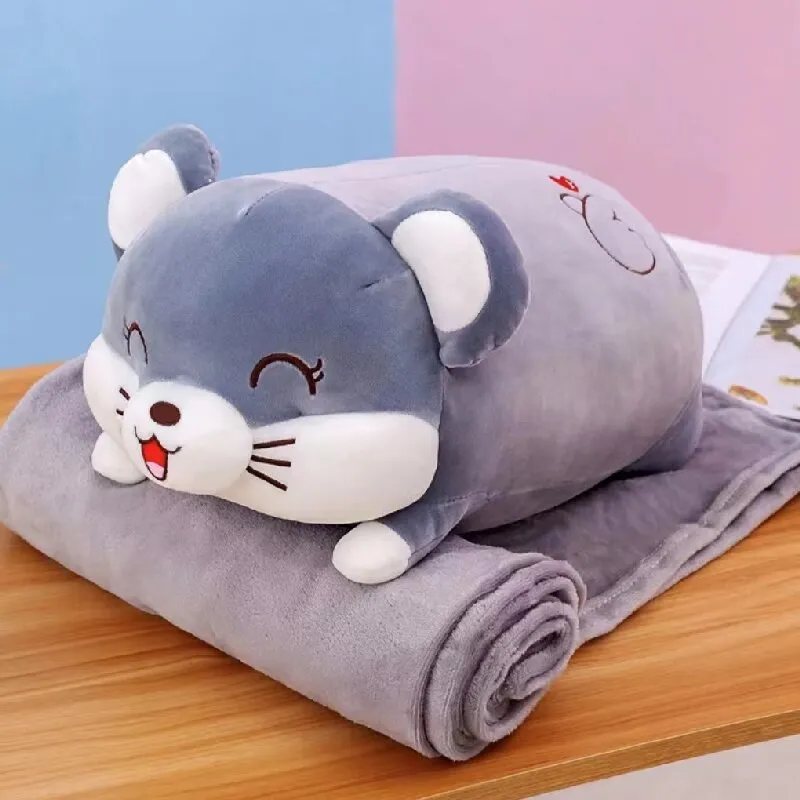 Almohada de diseño de hámster de manta juguetes de felpa caliente regalo personaje de dibujos animados
