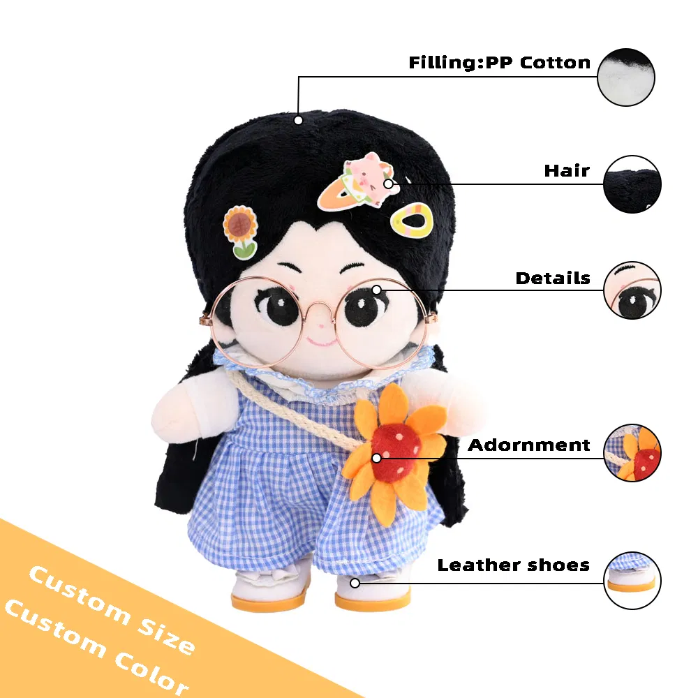 Juguete de peluche de personaje de juego lindo con ojos morados, decoración de hoja, cola de mapache, atuendo retro, regalo coleccionable personalizado, figura de peluche