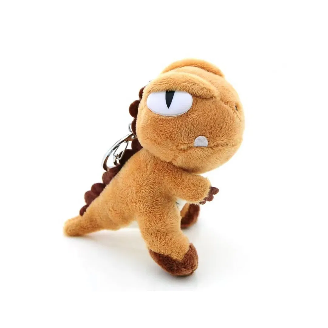 Dinosaurio Bordado Marca Propia Suave Peluche Muñeco Animal Juguete Personalizado Llavero