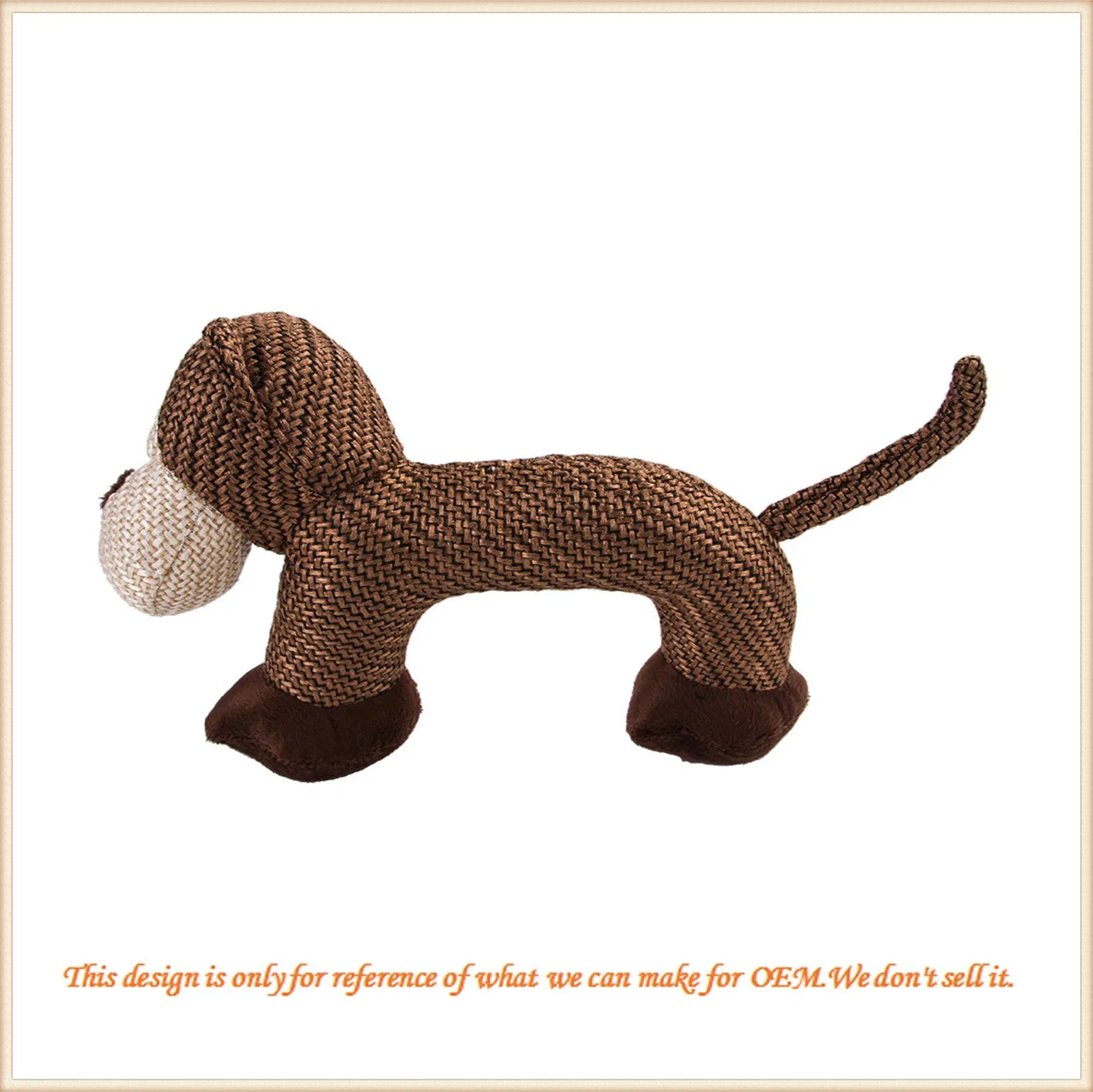 Juguete de masticar de felpa personalizada para mascotas, suave, con forma de animal de dibujos animados y sonido para perros