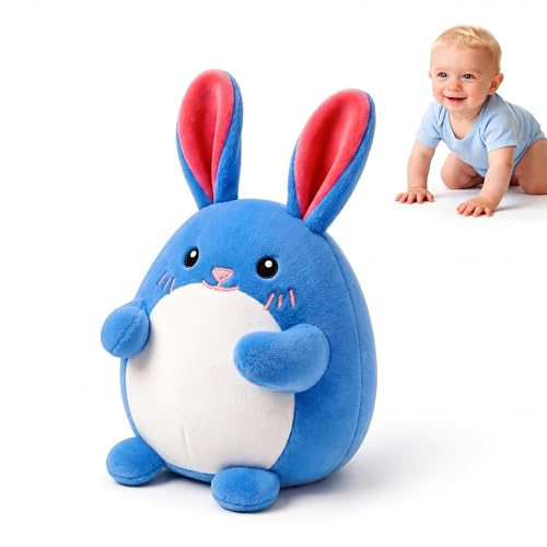 Juguete Musical de Conejo Rosa que Gatea, Regalo Adorable para Bebés 1-3 48 Canciones y Grabación, Juguete de Peluche Musical Interactivo, Juguete Recargable para Bebés, Juguete Sensorial para B