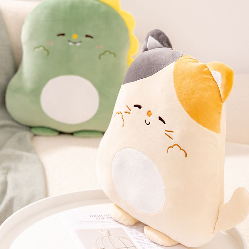Precio mayorista de peluches personalizados diseño a medida muñecos de animales súper suaves almohadas de peluche pingüino conejo rosa dinosaurio gato oso juguetes de almohada fábrica