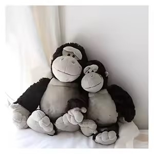 Dulce gorila de peluche, animal de peluche kawaii, muñeco de abrazo suave con temática de bosque