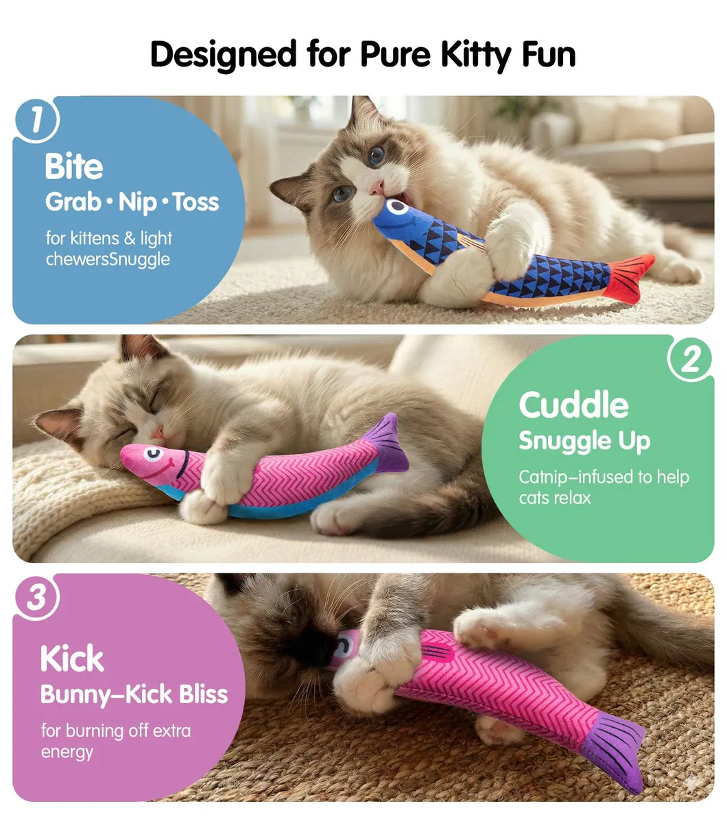Juguetes de Gato de Estilo de Caricatura con Catnip 3