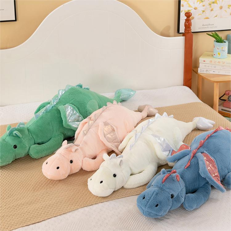 Juguete de peluche de dragón suave y personalizado, almohada de confort para bebés, juguete de animal de peluche
